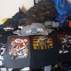 Mens L Star Wars 7 Shirt Bundle